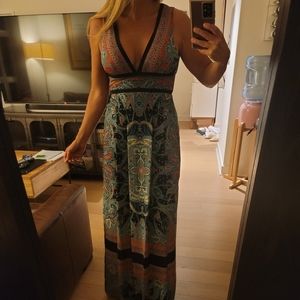 BCBG printed Paisley Maxi Dress